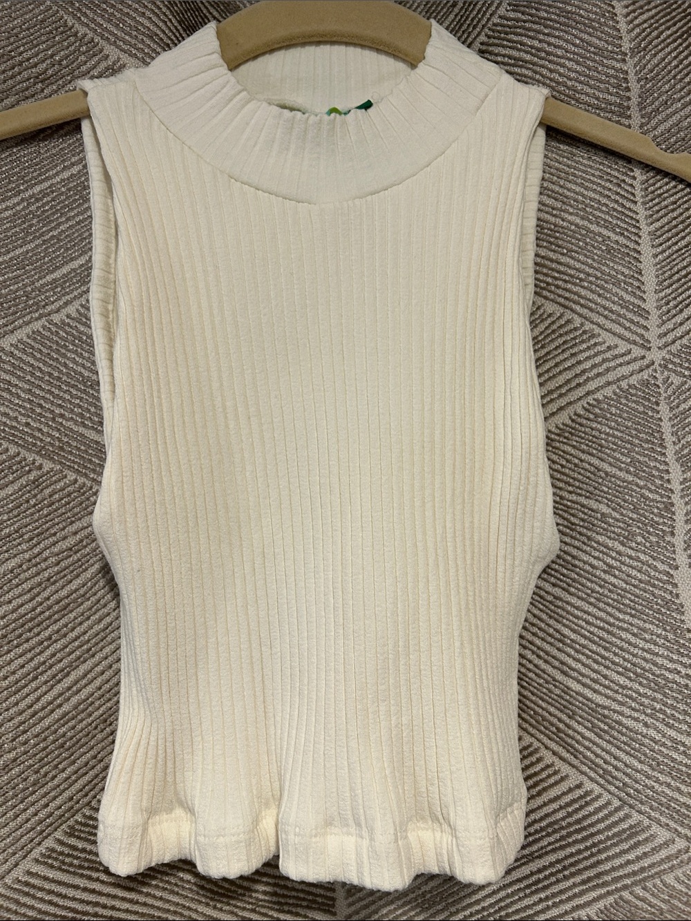 Farm Rio Ribbed Mock Neck Crop Top